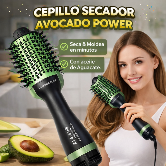 🥑 Cepillo Secador Aguacate Avocado | Alisa y Seca