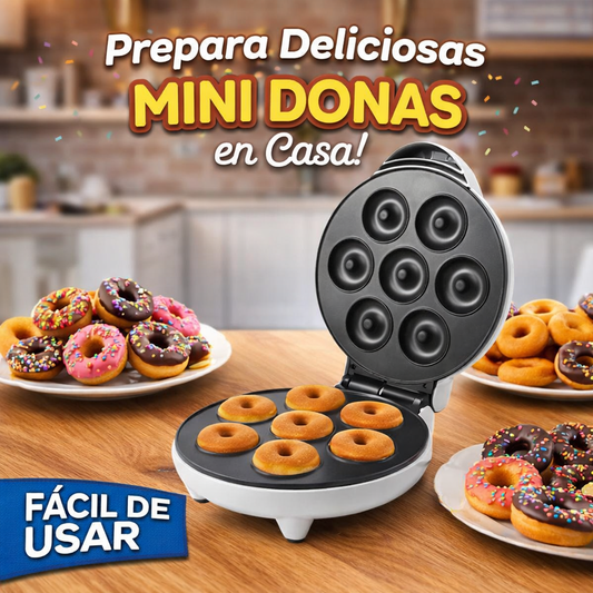 🍩 Máquina de Mini Donas 7 Puestos | Antiadherente y Rápida