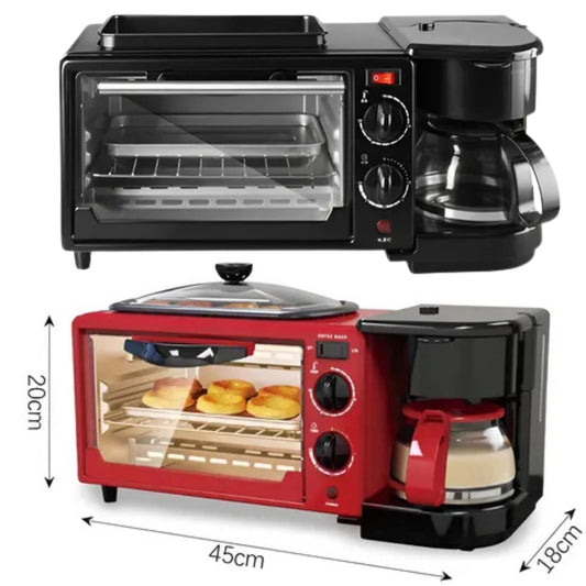 Horno Cafetera 3 en 1 Sokany ☕🍳 | Desayunos rápidos y fáciles