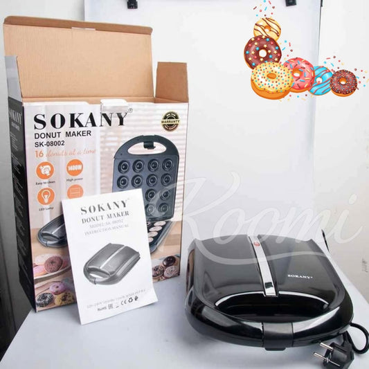 Máquina para Mini Donas Sokany 16 Puestos | Rápida, Antiadherente y Fácil de Usar