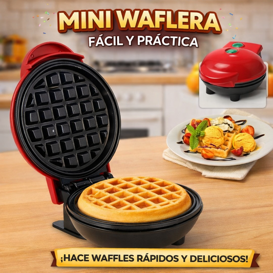 🧇 Máquina Mini Waflera Eléctrica | Práctica y Rápida